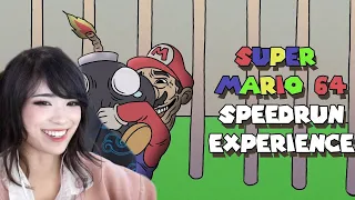 Emiru Reacts to The Super Mario 64 Speedrun Experience by Studio Baku