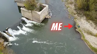 I Found A Lost Spillway In The Woods And It Was Awesome (Google Maps River Fishing)