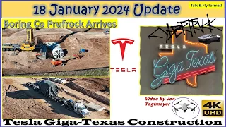 Prufrock Arrives! S Extension & Park Garage Grow Larger!18 January 2024 Giga Texas Update (09:15AM)