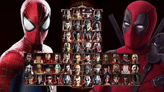 Mortal Kombat 9 - Expert Tag Ladder (SPIDERMAN & DEADPOOL) MOD - Gameplay @(1080p) 60ᶠᵖˢ ✔