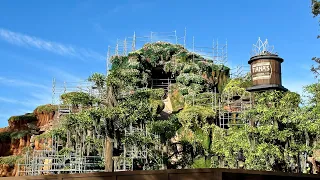 4K Tiana's Bayou Adventure Construction Update in Magic Kingdom at Walt Disney World