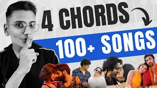How I use 4 CHORDS to play 100+ songs - PIX Series - Hindi