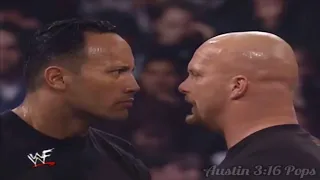 Stone Cold & The Rock Face Off Before WrestleMania