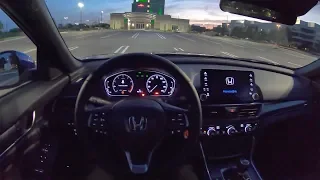 2019 Honda Accord 2.0T Sport 6-Speed Manual - POV Night Driving Impressions