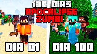 EU SOBREVIVI 100 DIAS EM UM APOCALIPSE ZUMBI NO MINECRAFT HARDCORE - O FILME