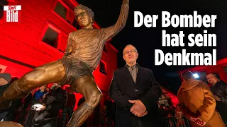In Bronze: Statue von Gerd Müller eingeweiht