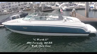 Formula 260 Bow Rider "C Worth E" Part II Walk Around Tour by South MountinYachts