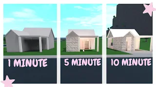 BUILDING A HOUSE IN 1 MINUTE, 5 MINUTE AND 10 MINUTES (BLOXBURG)