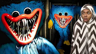 BREAKING POPPY PLAYTIME AND SCREAMING AT HUGGY WUGGY IN SCARY TOY ANIMATRONICS FACTORY