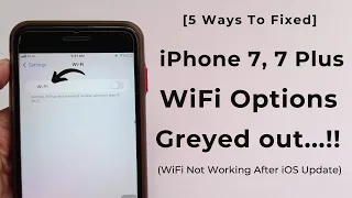iPhone 7, 7 Plus WiFi Greyed Out...!! (2024)