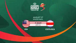 Quarter-Finals: USA and Costa Rica | Full Game - FIBA U16 Americas Women's Championship 2021