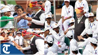 Independence Day 2023: PM Modi meets greets those who participated in celebrations at Red Fort