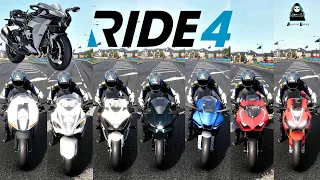 Superbikes 1000cc+ Top Speed Test || Hayabusa, Honda , Kawasaki, Aprilia,Ducati and more || Ride 4