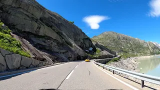 Driving the Grimsel Pass, Switzerland