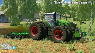 Hauling Straw Bales. Cultivating, Removing Stones w/ NEW Equipment🔸The Old Stream Farm #31🔸FS 22🔸4K