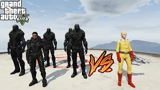 GTA 5 -Saitama (One Punch Man) vs Kryptonians SUPERHERO BATTLE