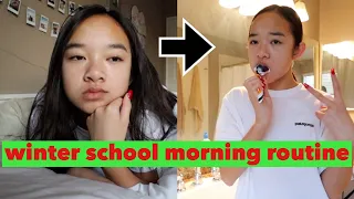 WINTER SCHOOL MORNING ROUTINE! Vlogmas Day 17 + 18  | Nicole Laeno