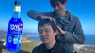 ASMRA refreshing scalp head massage with a spring sky view! The most comfortable and relaxing ASMR