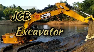 JCB Excavator Working on Sandy Mud - Pond Desilting Project #essenceworld