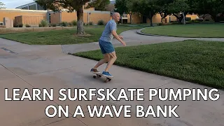 Learn Proper Surfskate Pumping Form on a Wave Bank