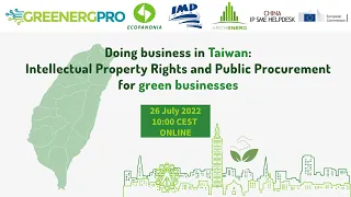 Doing business in Taiwan: Intellectual Property Rights and Public Procurement for Green Businesses