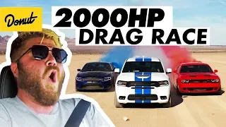 Drag Racing a Charger, Challenger, and Durango in the Desert