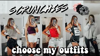 colored scrunchies pick out my outfits for the weeks