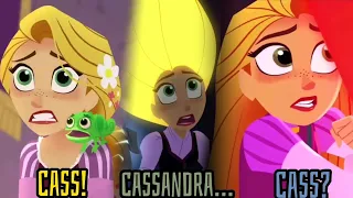 All the time Rapunzel says Cass or Cassandra