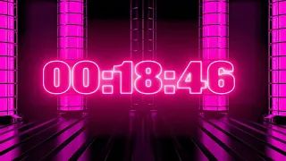 30 minute Countdown pink neon