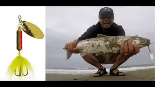 Surf Fishing with a Rooster Tail Spinner