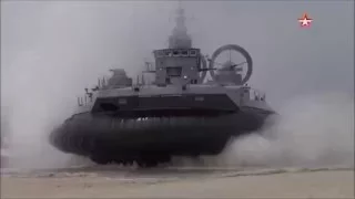 The Largest Hovercraft In The World Firing Guns And Making An Amphibious Landing