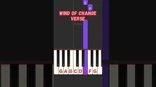 Wind Of Change 🌬️ EASY Verse #shorts #pianotutorial