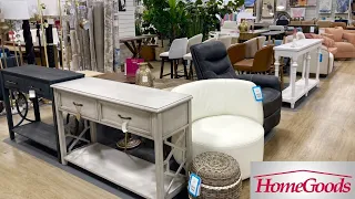 HOMEGOODS FURNITURE ARMCHAIRS COFFEE TABLES CONSOLES DECOR SHOP WITH ME SHOPPING STORE WALK THROUGH