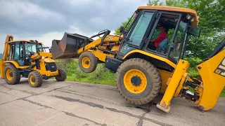 JCB vs JCB vs Tractor | Tochan Mukabla Mahindra 275 Di XP Plus and Eicher 242 JCB 3dx Xpert