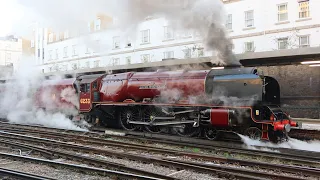 6233 Duchess of Sutherland's Breezy Morning Departure from London Victoria 2022 [HD]