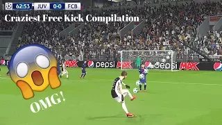 PES 2018 Craziest Free Kick Compilation You Will Ever Watch
