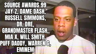 Source Awards 99 Jay-Z, Dame Dash, Russell Simmons, Dr  dre, Grandmaster Flash, Mia X, Will Smith