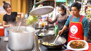 Shrimp Fried Rice, Beef Fried Noodle, Noodle Soup, Avocado Smoothie | Cambodian Street Food