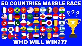 50 Countries Elimination Marble Race in Algodoo #11