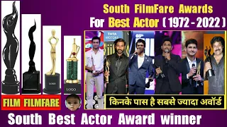 Top 10 Best Actor Filmfare Award Actors of South 2022. South Actor Award (1972 -2022) #filmytvhindi