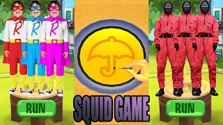 Tag with Ryan vs Squid Game Red Light Green Light Honeycomb Candy - All Characters Unlocked Gameplay