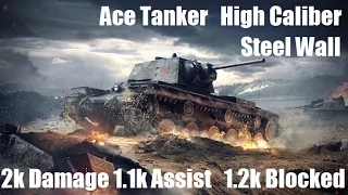 World of Tanks PS4/XBOX - KV-1 - Ace Tanker, High Caliber, Steel Wall - subtitle text commentary