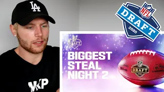 Rugby Player Reacts to The Biggest Steal Was From Night 2 of The 2020 NFL DRAFT!