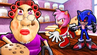 SONIC.EXE AND AMY.EXE VS ESCAPE GRUMPY GRAN IN ROBLOX