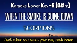 Scorpions - When The Smoke Is Going Down Karaoke Lower Key -6 (Key Ab minor)
