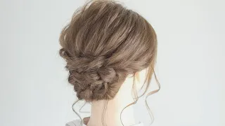 Easy Braid Hair Updo for Ladies and Girls l Wedding Guest Hairstyle