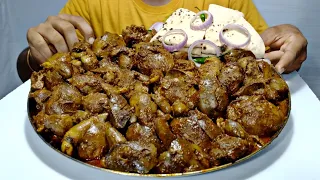 2 Kg Country Chicken Liver Masala/Kosha With Roti Eating Challenge - Bengali Food 1 Mukbang