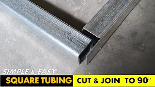 HOW TO CUT AND JOIN SQUARE TUBING WITH EXACT MEASUREMENT RESULT | Preparation & welding