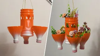 DIY Hanging Chandelier Planter | Plastic Bottle Craft Ideas