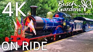 [4K] Busch Gardens Williamsburg Railroad